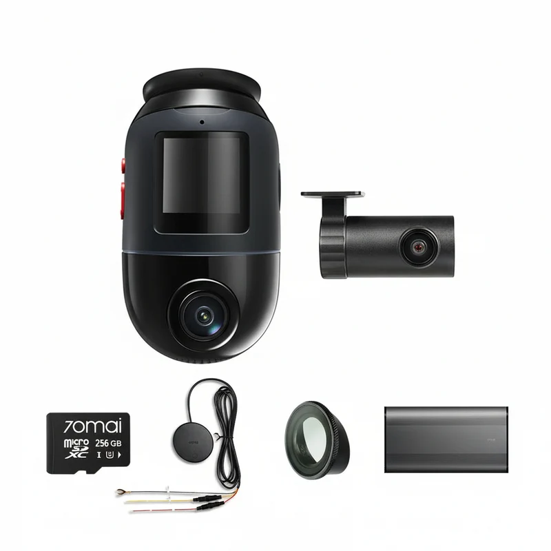 360° Full View: 4K Omni Front Cam + Rear Cam + Memory Card + Hardwire Kit + CPL Filter + Battery